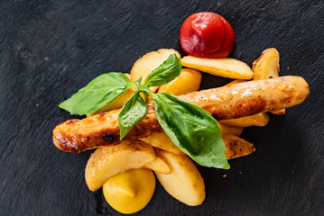 sausage with vegetables