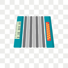 Accordion vector icon isolated on transparent background, Accordion logo design