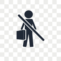 Unemployed vector icon isolated on transparent background, Unemployed logo design - obrazy, fototapety, plakaty