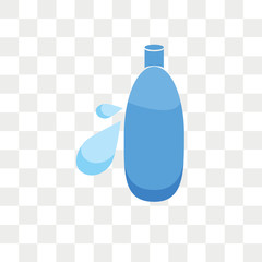Water bottle vector icon isolated on transparent background, Water bottle logo design