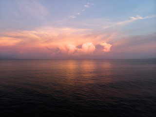 Vista aérea del amanecer en Puerto Vallarta, Jalisco