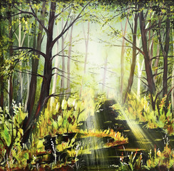 Gemälde Wald 