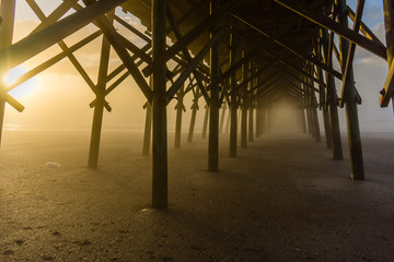 Foggy Sunrise at the pier 