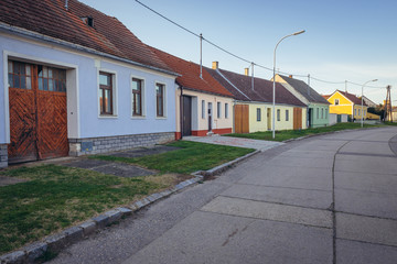 Houses in Rabensburg, small town in Austria near the Slovakian border
