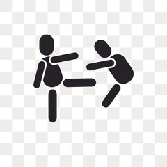 Fight vector icon isolated on transparent background, Fight logo design