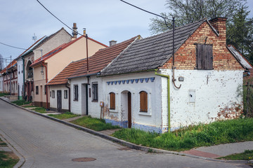 Old residential building in Mikulcice, small town in Czech Republic