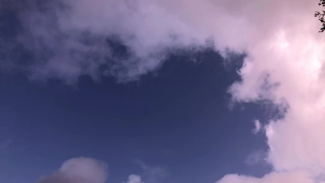 Timelapse of clouds moving in the sky.