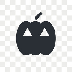 Pumpkin vector icon isolated on transparent background, Pumpkin logo design