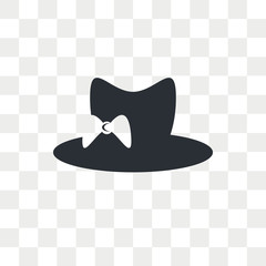 Hat vector icon isolated on transparent background, Hat logo design