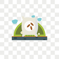 Seeds vector icon isolated on transparent background, Seeds logo design