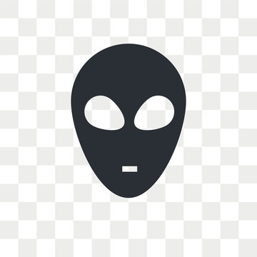Alien vector icon isolated on transparent background, Alien logo design