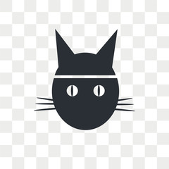 Cat vector icon isolated on transparent background, Cat logo design