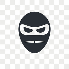 Mask vector icon isolated on transparent background, Mask logo design