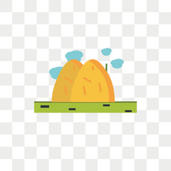 Hay vector icon isolated on transparent background, Hay logo design