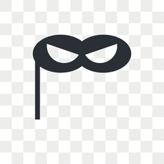 Mask vector icon isolated on transparent background, Mask logo design