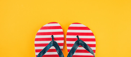 Stylish flip flop sandals with USA flag pattern