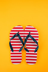 Stylish flip flop sandals with USA flag pattern