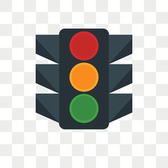 Traffic light vector icon isolated on transparent background, Traffic light logo design