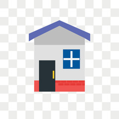 House vector icon isolated on transparent background, House logo design