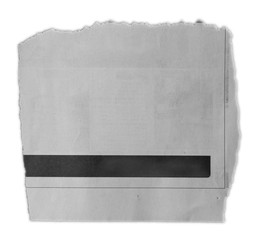 Torn paper isolated on white