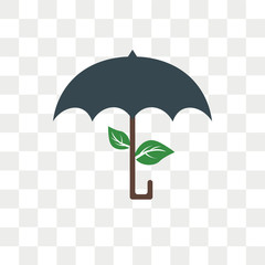 Umbrella vector icon isolated on transparent background, Umbrella logo design