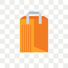 Shopping bag vector icon isolated on transparent background, Shopping bag logo design