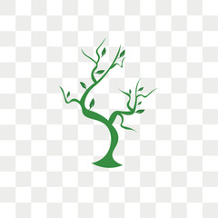 Trees vector icon isolated on transparent background, Trees logo design