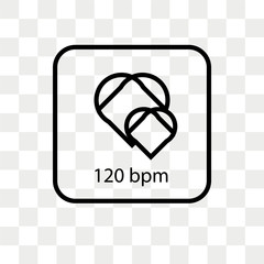 Beat vector icon isolated on transparent background, Beat logo design