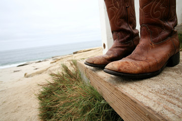 Cowboy at the Beach