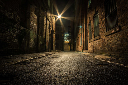 Dark Alley At Night