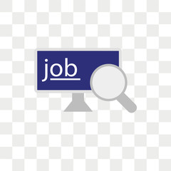 Job vector icon isolated on transparent background, Job logo design
