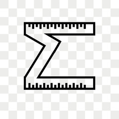 Measure tape vector icon isolated on transparent background, Measure tape logo design