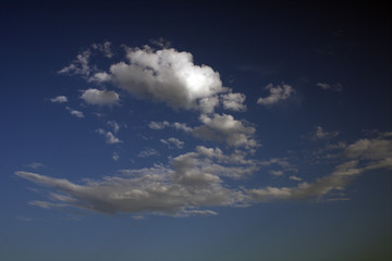 Naklejka na ściany i meble clouds,sky,blue,white,air,panorama,view,nature