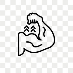 Muscle vector icon isolated on transparent background, Muscle logo design