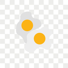 Fried egg vector icon isolated on transparent background, Fried egg logo design