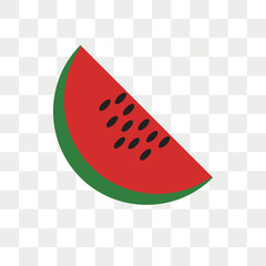Watermelon vector icon isolated on transparent background, Watermelon logo design