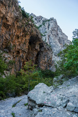 Paklenica karst river canyon