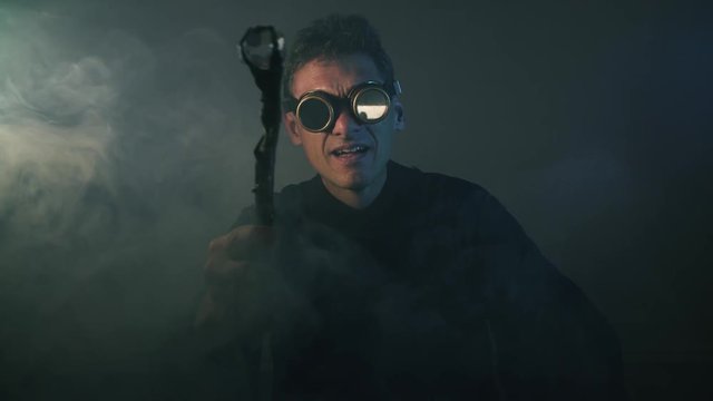 The wizard with the magic wand