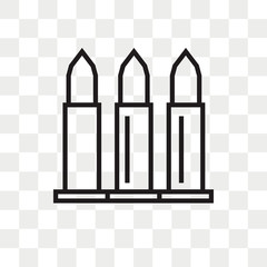 Bullets vector icon isolated on transparent background, Bullets logo design