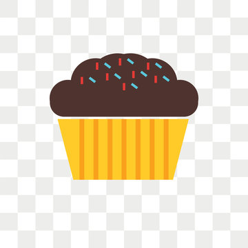 Muffin vector icon isolated on transparent background, Muffin logo design