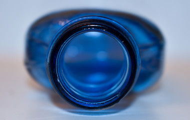 Vintage Blue Glass Bottle III