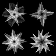 Geometric pattern icon star astrology pentagram symbol