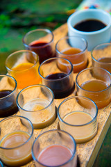 Coffee beans on the tree in Bali, Indonesia. Kopi Luwak is the most expensive coffee in the world, also called as Cat Poop Coffee. 