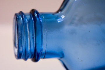 Vintage Blue Glass Bottle V