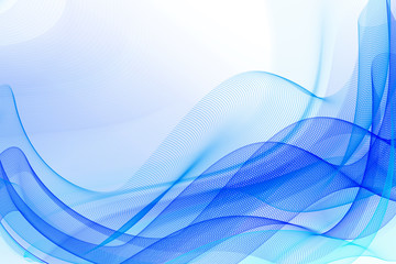 Abstract blue background, abstract lines twisting into beautiful bends