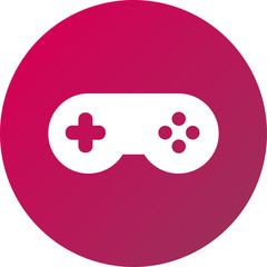 Vector ilustración icono rosa para comercios y web con dibujo de mando videojuego consola 
