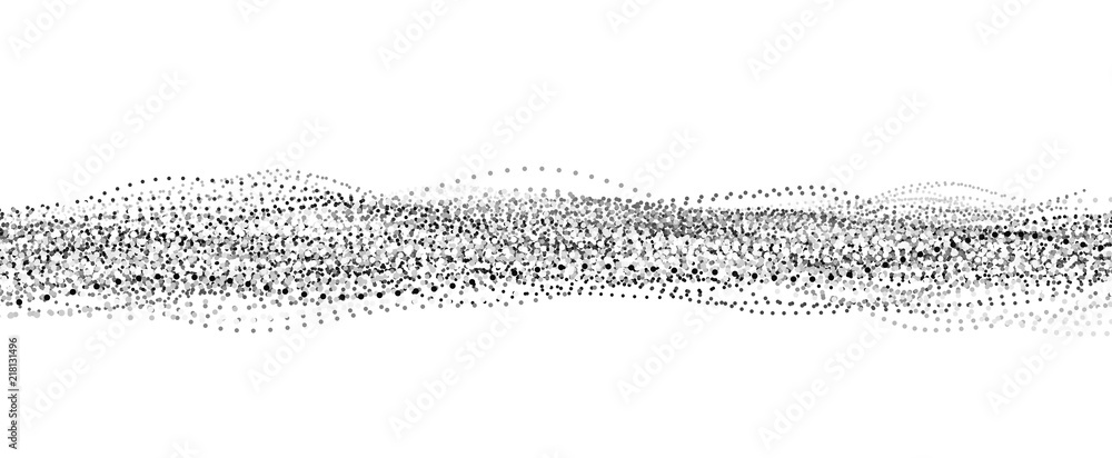 Poster wave of particles. big data code representation.graphic concept for your design. wave 3d. technology