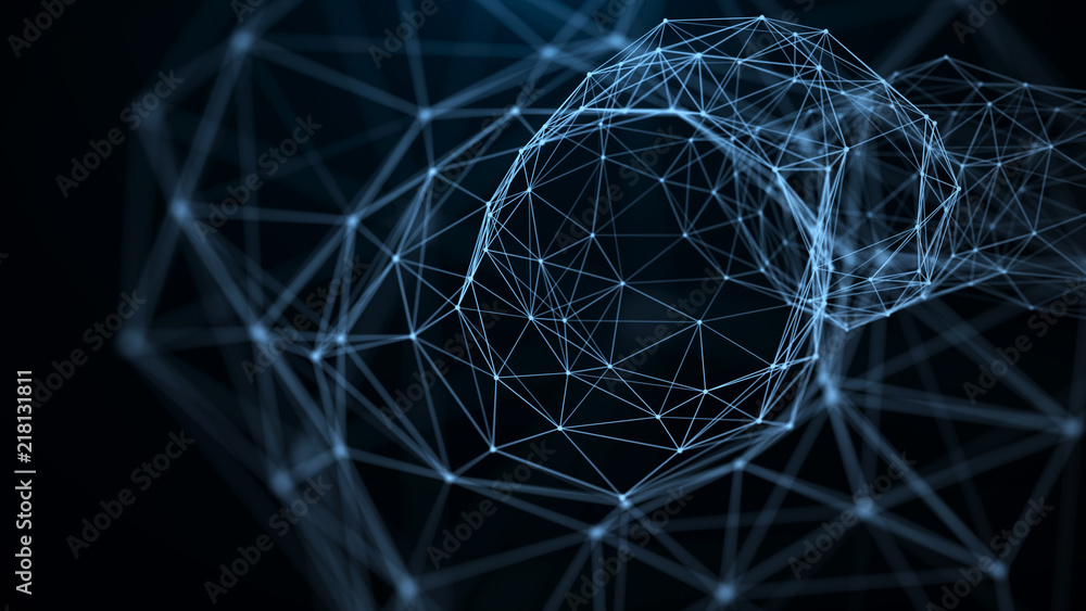 Poster ig data visualization. sound wave. 3d rendering. data array visual concept. equalizer for music