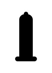 Simple, black condom silhouette