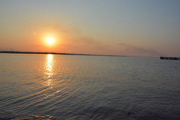 Beautiful sunset at the beach 